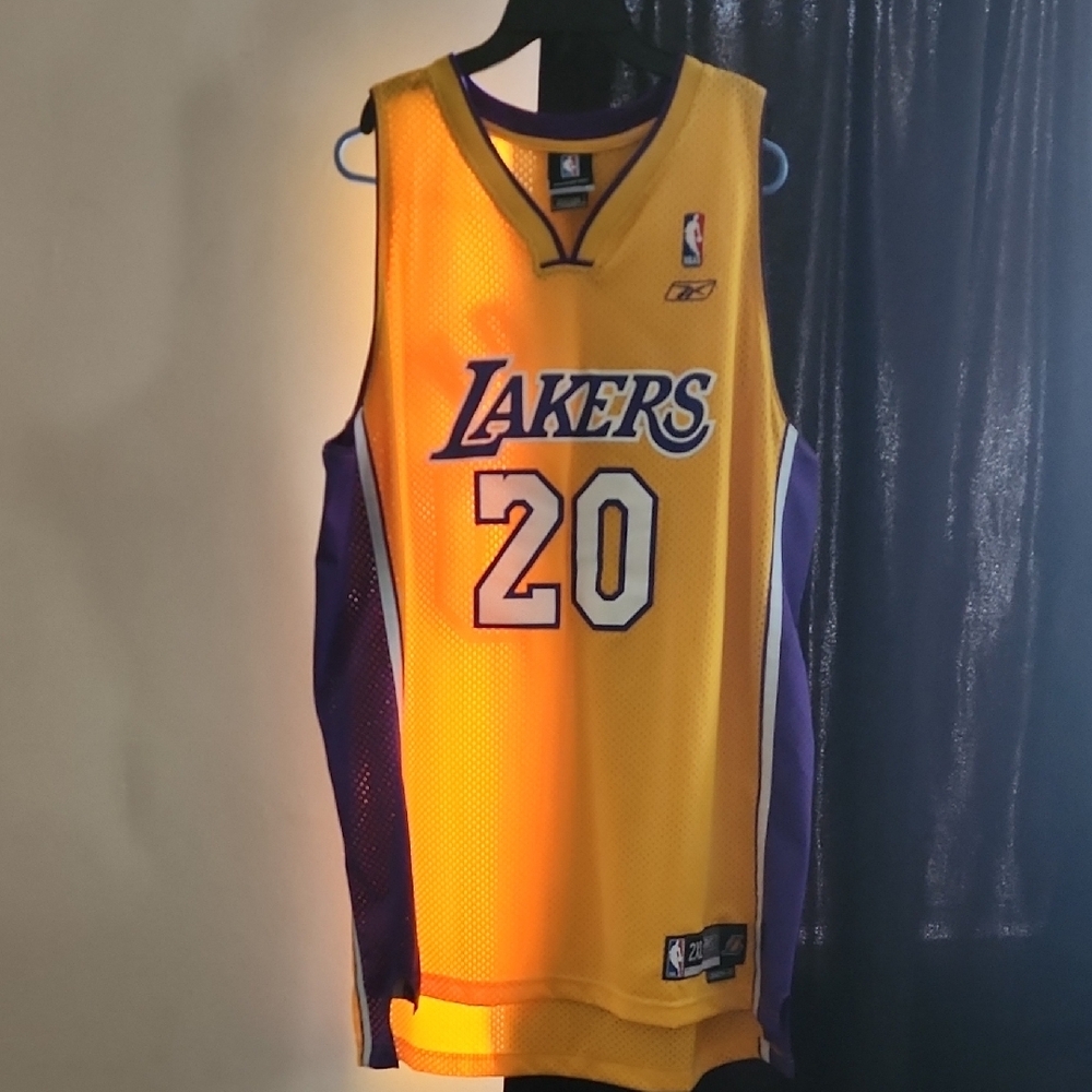 Lakers Yellow and Purple Basketball Jersey